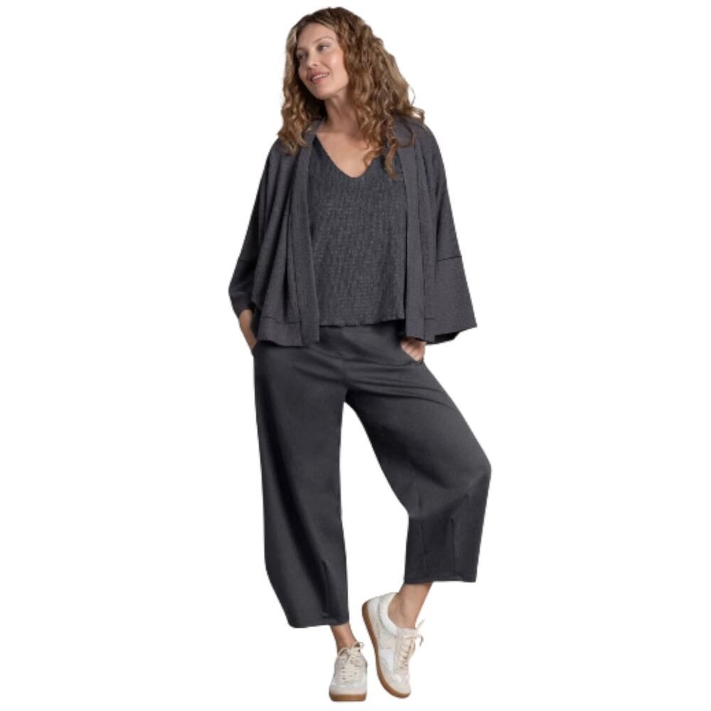 Sympli Pop Cardi Contrast Oversized Size 10 Color Black Pearl